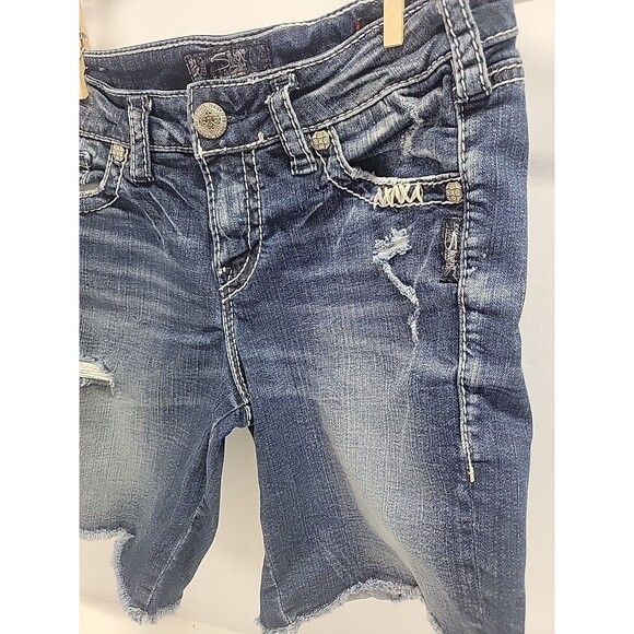 SILVER Jean Super Stretch BEAU Boyfriend Fit Denim Shorts Size W27/L6 - Picture 4 of 15